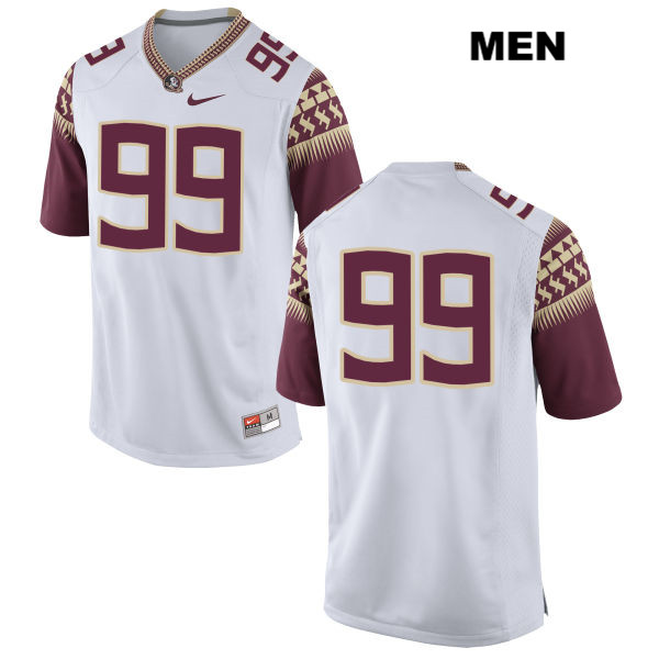 Men's NCAA Nike Florida State Seminoles #99 Brian Burns College No Name White Stitched Authentic Football Jersey FNE6069FM